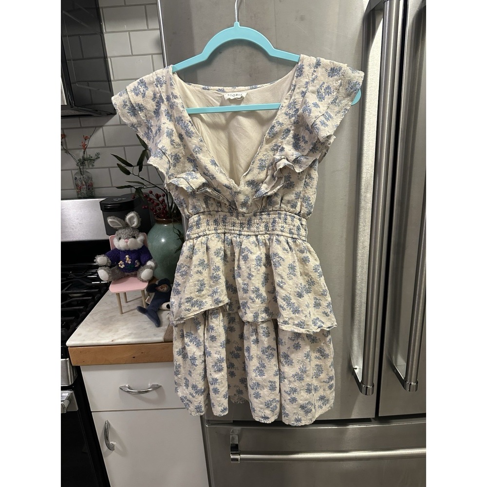 Storia Whimsical Cowgirl Distressed Babydoll Dress Spring Break Festivals Music